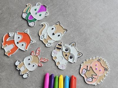 Nature Wild Animals Forest Coloring Set Cute