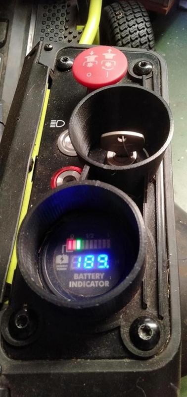 Ryobi RM300E Ride-on Mower Key protector & Meter Shroud