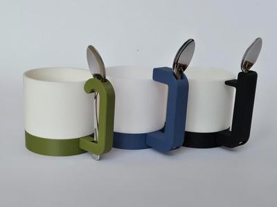 Corcelain Cup and teaspoon holder