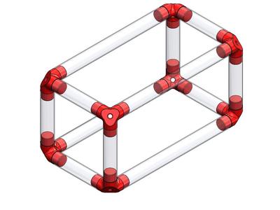 90° pipe connector for 40x1.8mm pipe