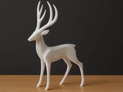 Minimalist Deer Figurine – Modern Nordic Style