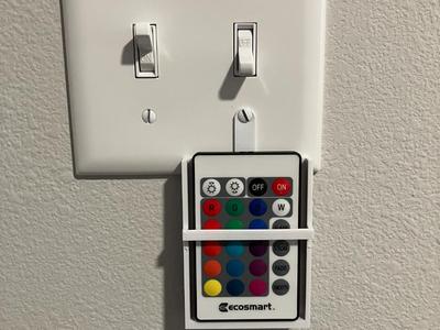 Light switch remote holder
