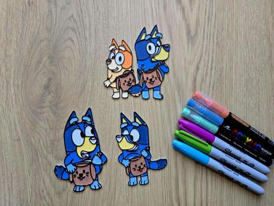 Bluey Bingo Easter Festive DIY Coloring Craft