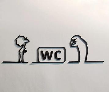 WC door hanger from the iconic cartoon "La Linea" Balum Balum.   