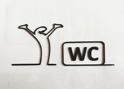 WC door hanger from the iconic cartoon "La Linea" Balum Balum.   