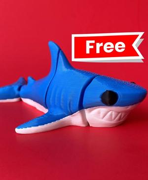 Happy Shark Articulated Flexi Print In Place