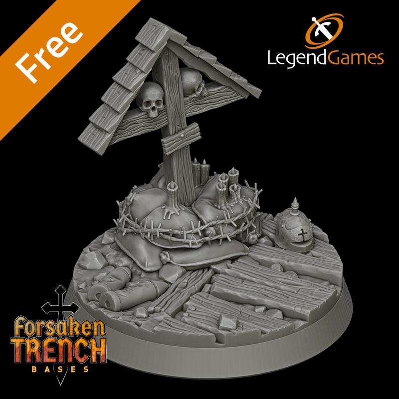 LegendGames FREE 40mm Trench Crusade Shrine Base