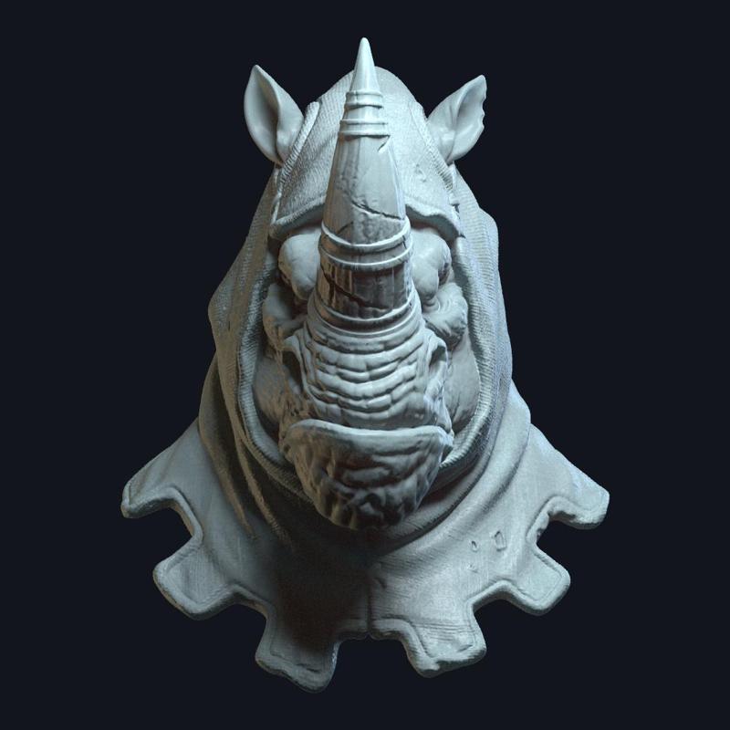 Rhinheart v1 Action Figure Head
