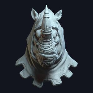 Rhinheart v1 Action Figure Head