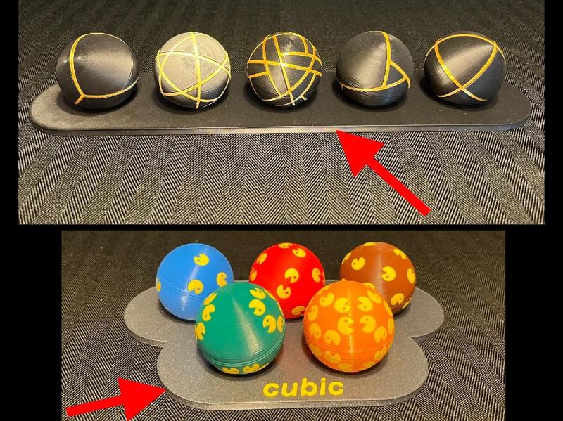 Display stand for spherical symmetry models   