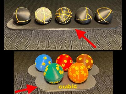 Display stand for spherical symmetry models   