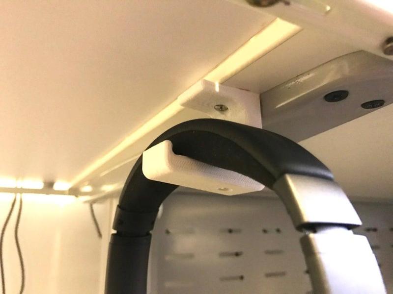 Under Desk Headphone Mount (Single) (with and without screws)