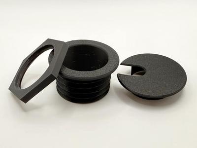 Cable grommet for desk   