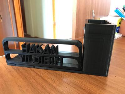 Personalized Desk Name plate and Pen Holder