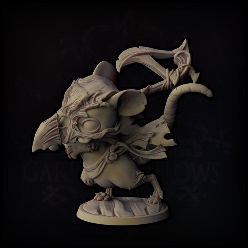 Warrior Mouse (3 Weapons, 3 heads!)