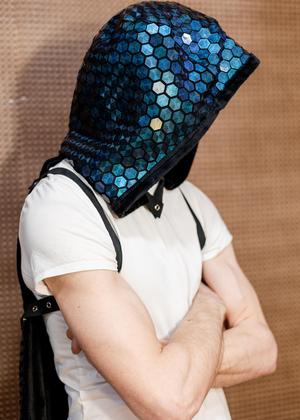 Cloak Hood - Hexagons and dragon scales