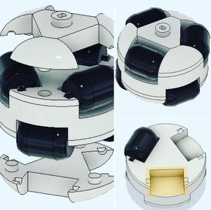 Omni Wheel - Fully Printable - For Geared Motors