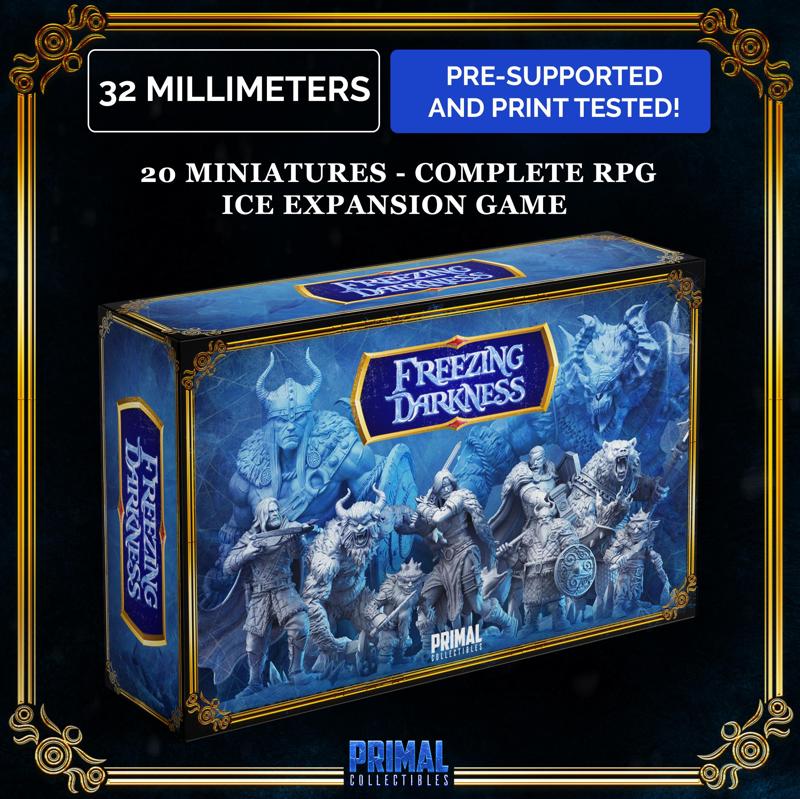 20 miniatures - complete RPG ice expansion game - FREEZING DARKNESS - Premium Package - MASTER OF DUNGEONS QUEST