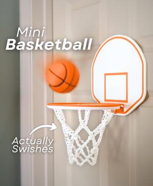 Mini Basketball with Swishing Net - 3D Printable Mini Hoop