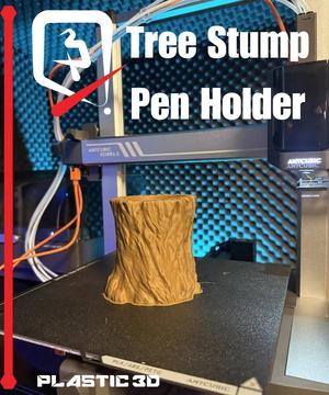 Tree Stump Pen holder   
