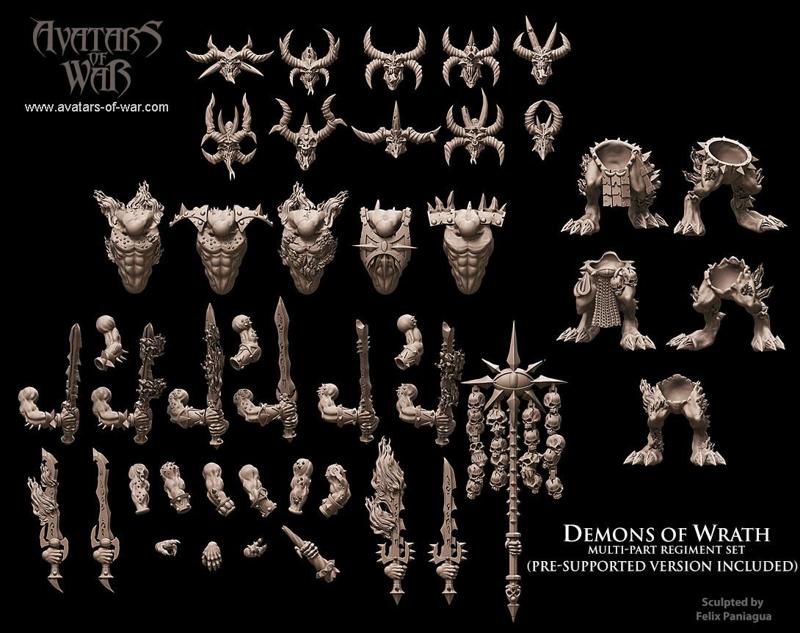 Daemons of Wrath multi-part regiment