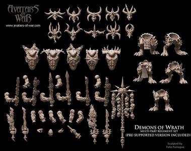 Daemons of Wrath multi-part regiment
