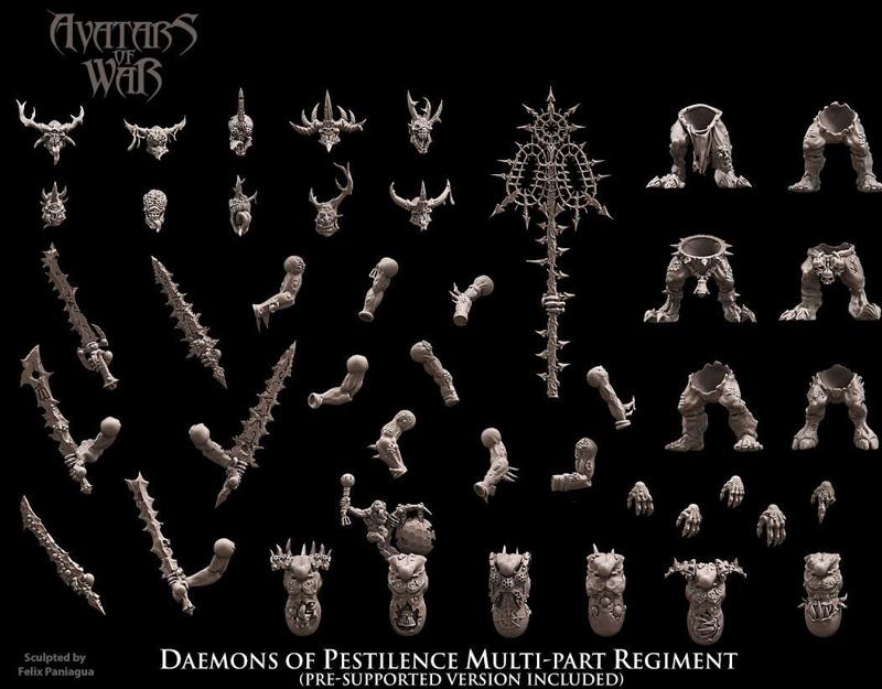 Daemons of Pestilence multi-part regiment