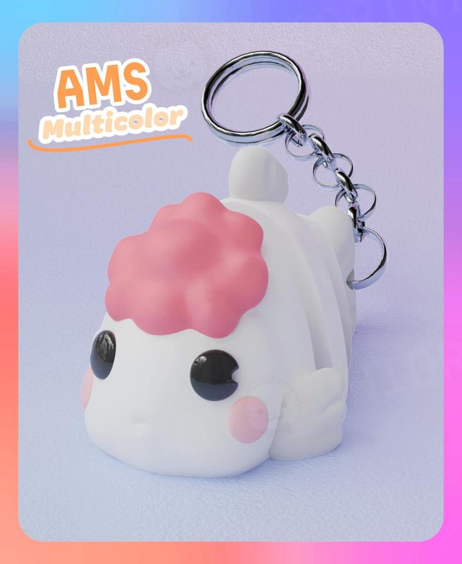 Flexi Red Cap Goldfish Keychain (Multicolor)