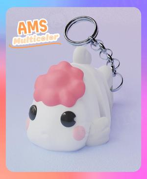 Flexi Red Cap Goldfish Keychain (Multicolor)