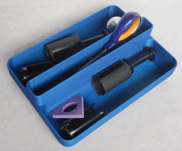 Werkzeugkiste zum Filmpatronen laden im Dunkelsack; Tool tray for loading film cartridges in the dark bag