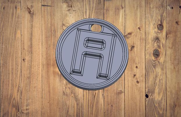 letter A keychain