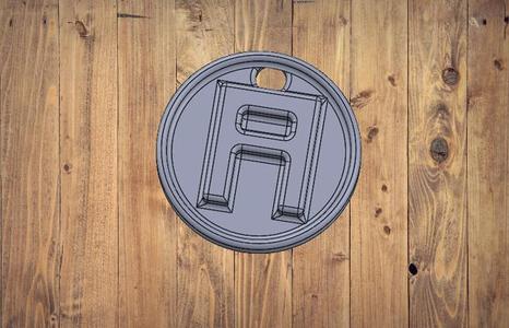 letter A keychain