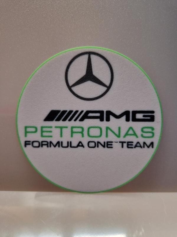 Coaster F1 Mercedes Petronas AMG, phone stand, shopping cart token