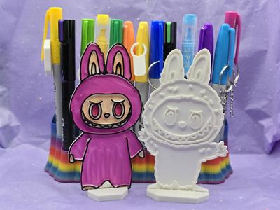 Cute Labubu Coloring Craft