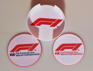 Coaster Formula F1 with holder -  Logo FIA 
