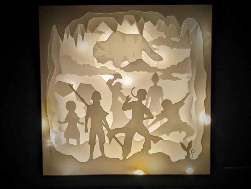 Avatar The Last Airbender silhouette light box