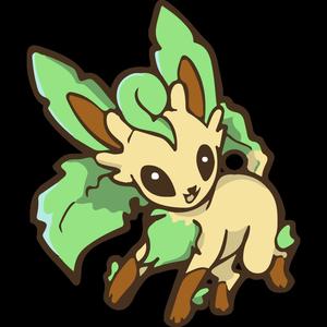 Leafeon Keychain, Pokemon Keychain, Eevee Charm, Pokemon Charm, 3D Printed Keychain