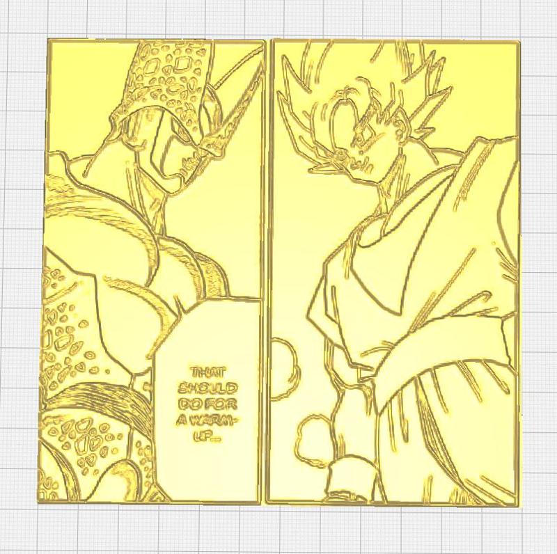 Goku vs Cell Lithophanes