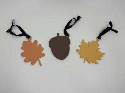 Fall/Autumn Themed Ornaments (Leaves and Acorn)