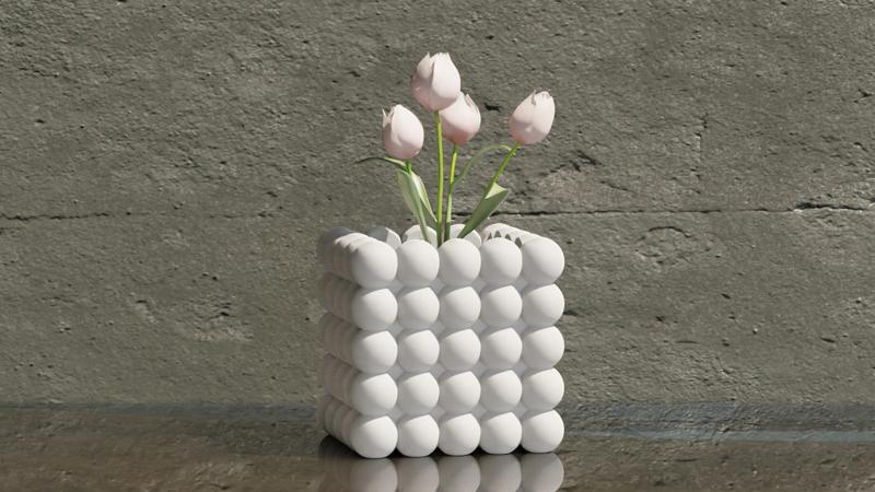 Bubble 5x5 Vase - Home Decoration (Pot Plant)