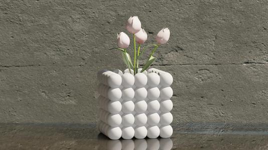 Bubble 5x5 Vase - Home Decoration (Pot Plant)