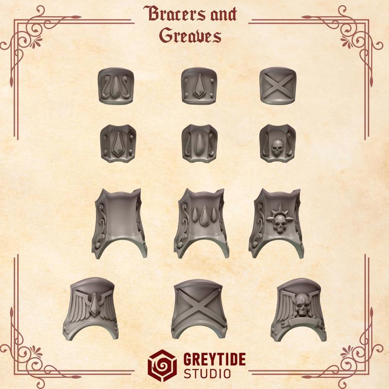 Bracers and greaves decorations CL
