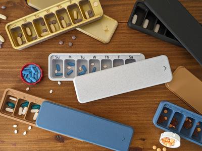 Weekly Pill Box with Sliding Lid - Multiple Styles