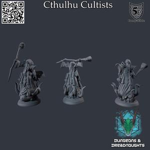 Cthulhu Cultists (3 Models) - 5e Stats Included