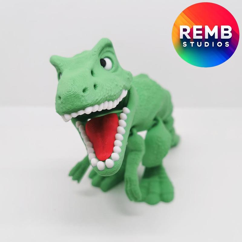 Flexi T-Rex Dinosaur  | Articulated Trex NO support