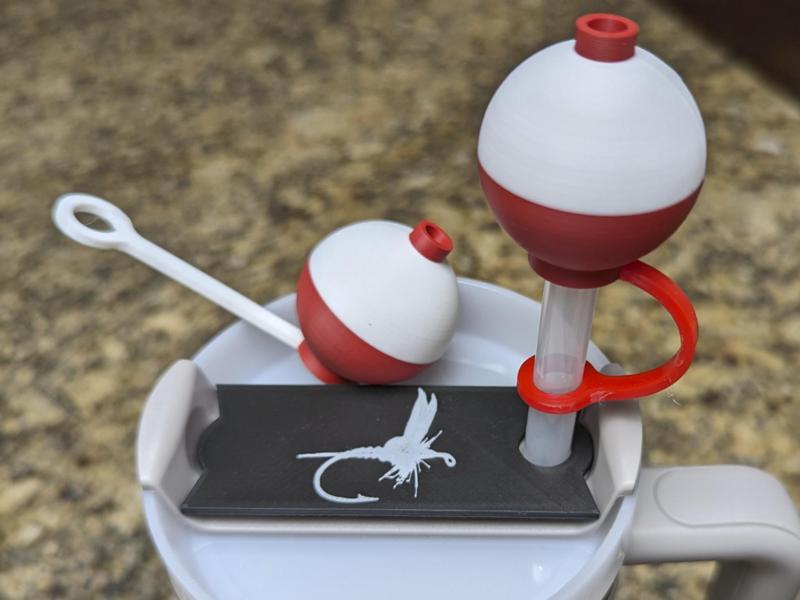 Fishing bobber straw cap for Stanley tumbler