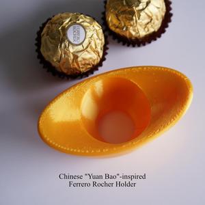 Chinese Yuan Bao-Inspired Ferrero Rocher Holder