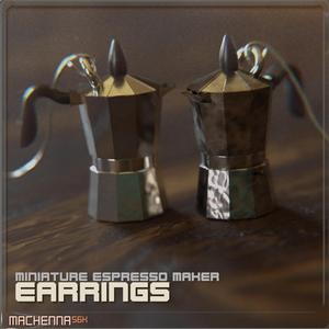 Miniature Espresso Maker Earrings