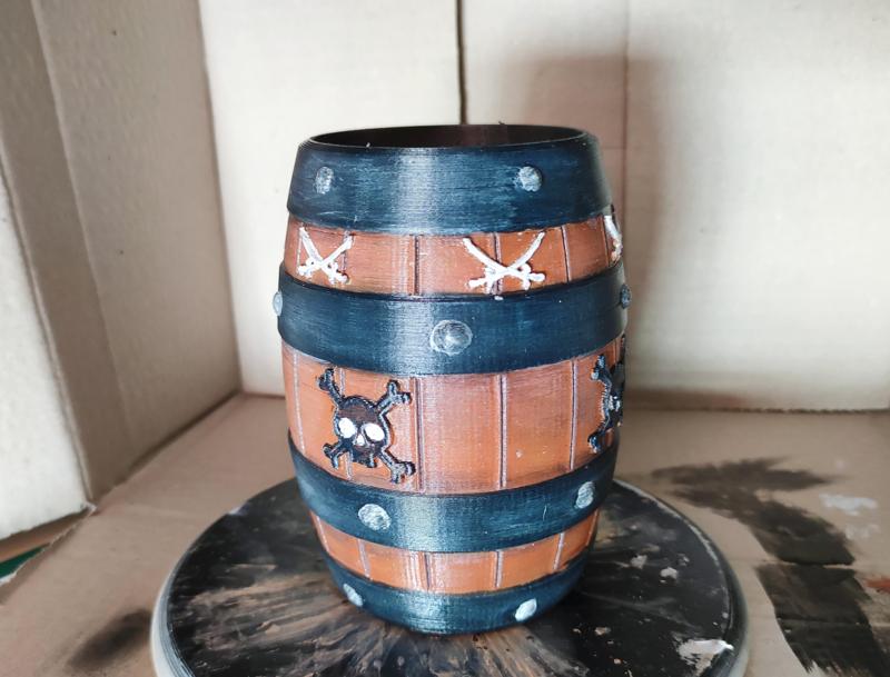 Pirate Barrel - Pencil Holder and Cup