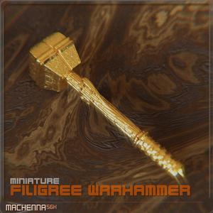 Miniature Filigree Warhammer